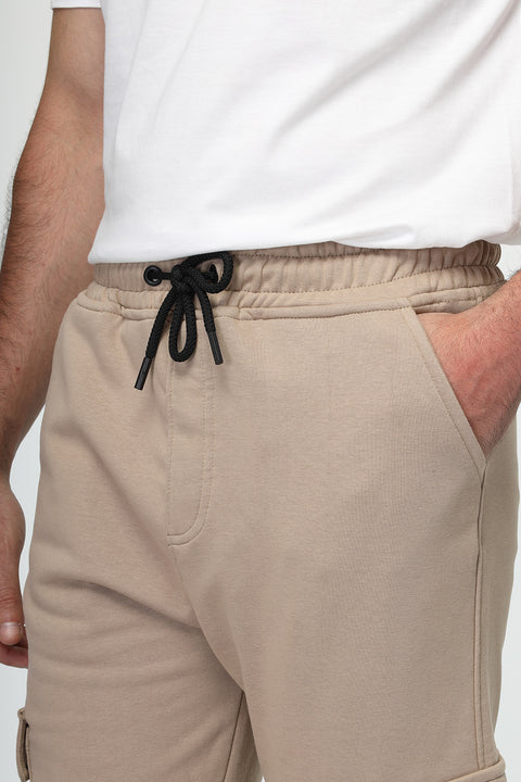 Cargo Sweat Pants Beige
