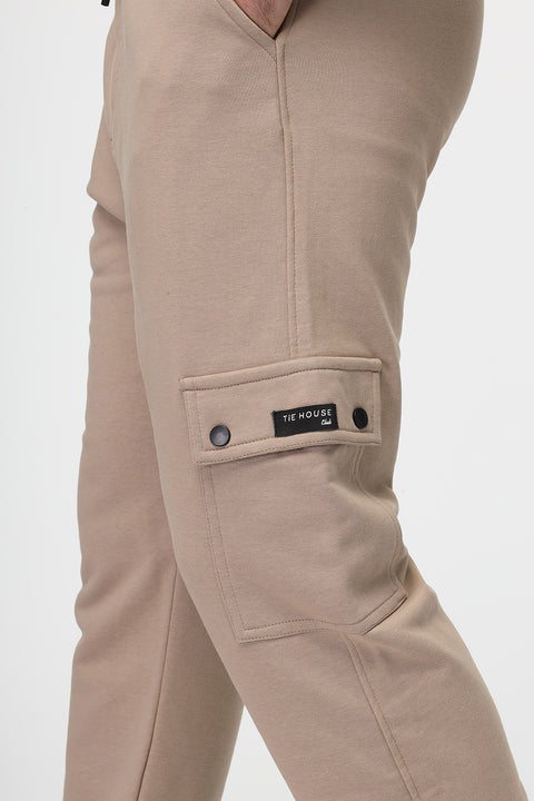 Cargo Sweat Pants Beige