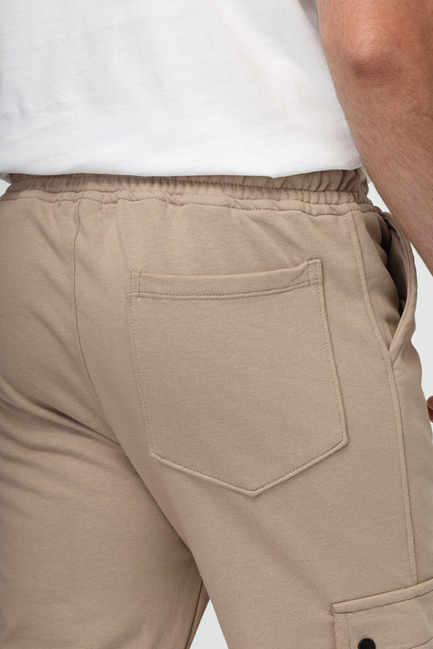 Cargo Sweat Pants Beige