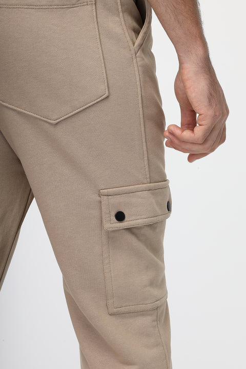 Cargo Sweat Pants Beige
