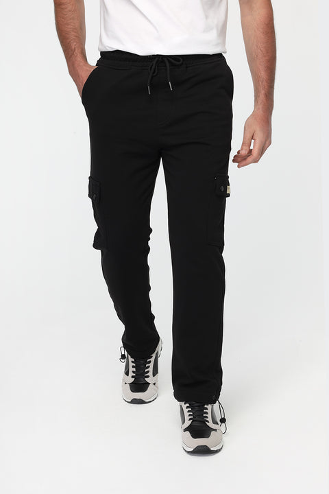 Cargo Sweat Pants Black