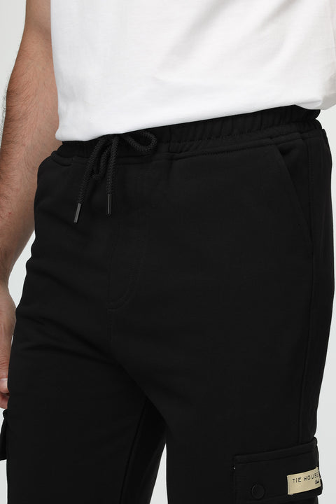 Cargo Sweat Pants Black