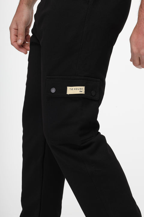 Cargo Sweat Pants Black