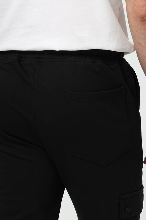 Cargo Sweat Pants Black