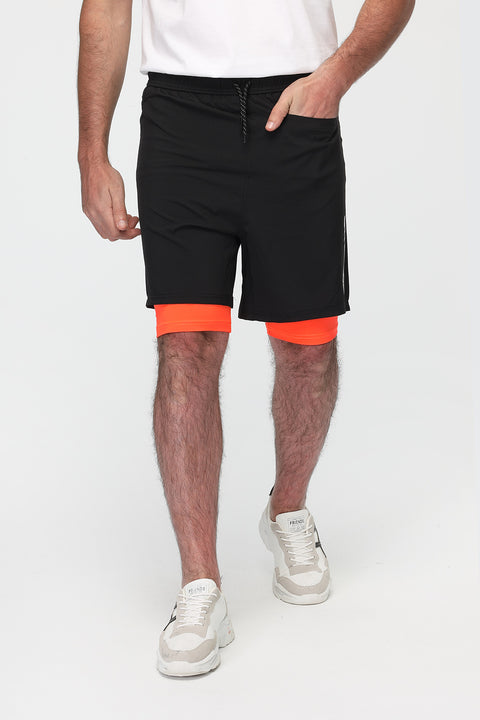 Regular Fit Sports Short Black