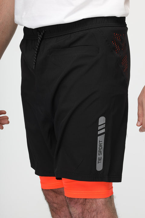 Regular Fit Sports Short Black