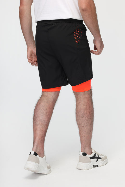 Regular Fit Sports Short Black
