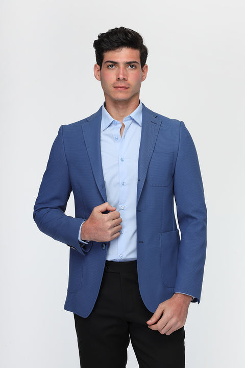 Slim Fit Blazer Blue