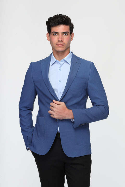 Slim Fit Blazer Blue