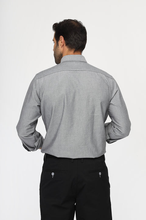 New Fit Shirt Oxford Gray 100% cotton