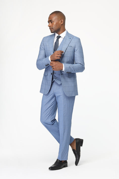 Slim Fit Suit Light Blue