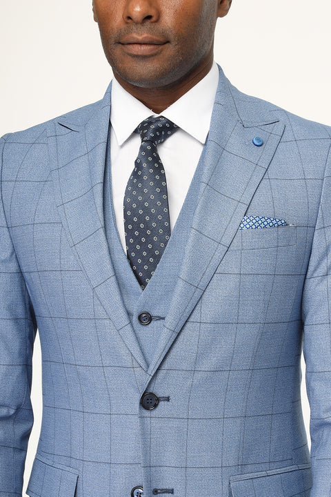 Slim Fit Suit Light Blue