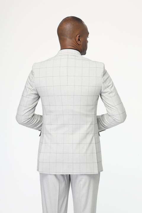 Slim Fit Suit Light Gray