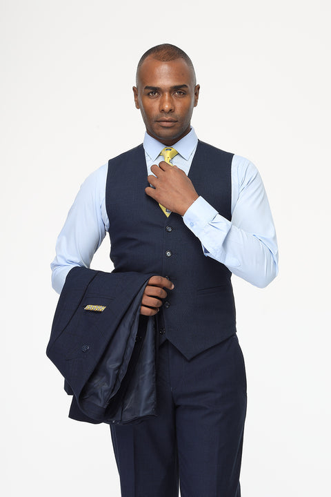 Slim Fit Suit Dark Blue