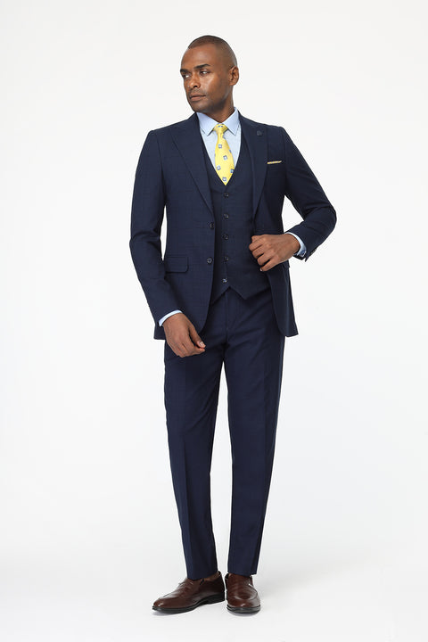 Slim Fit Suit Dark Blue