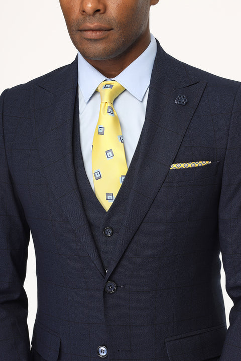 Slim Fit Suit Dark Blue