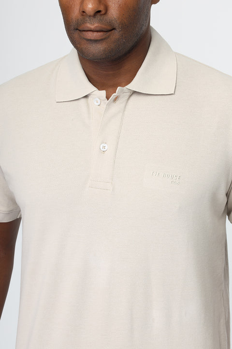 Polo Shirt Regular Fit Beige