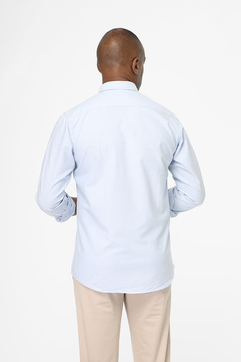 Slim Fit Shirt Oxford Light Blue 100% Cotton