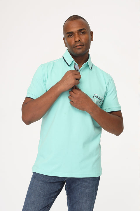 Polo Shirt Regular Fit Turquoise