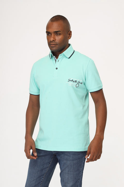 Polo Shirt Regular Fit Turquoise
