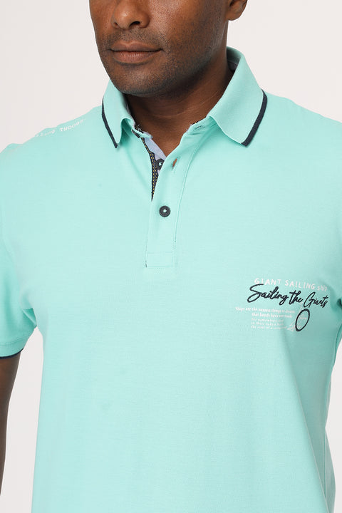 Polo Shirt Regular Fit Turquoise