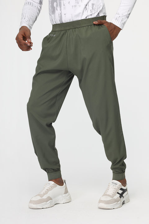 Regular Fit Sports Pants Green