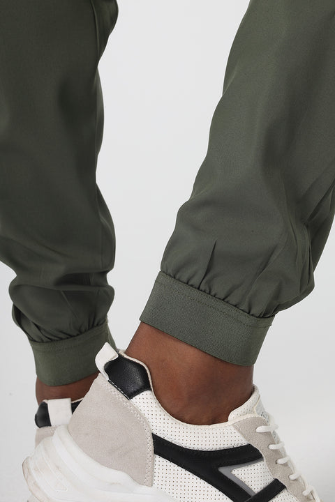 Regular Fit Sports Pants Green