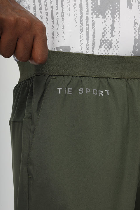 Regular Fit Sports Pants Green