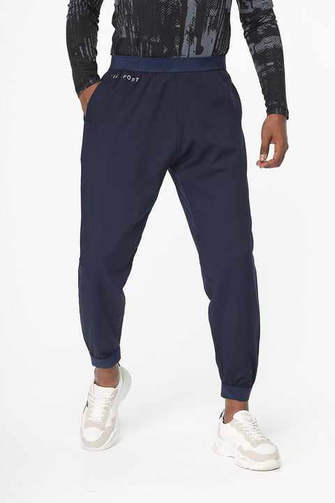 Regular Fit Sports Pants Dark Blue