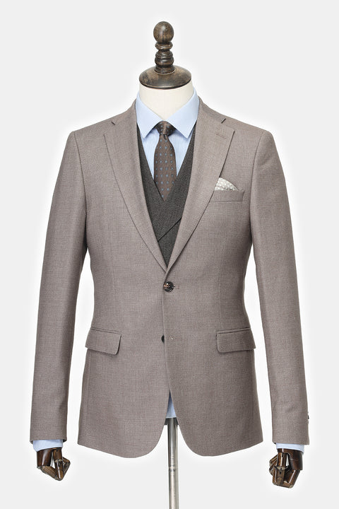 Slim Fit Suit Brown