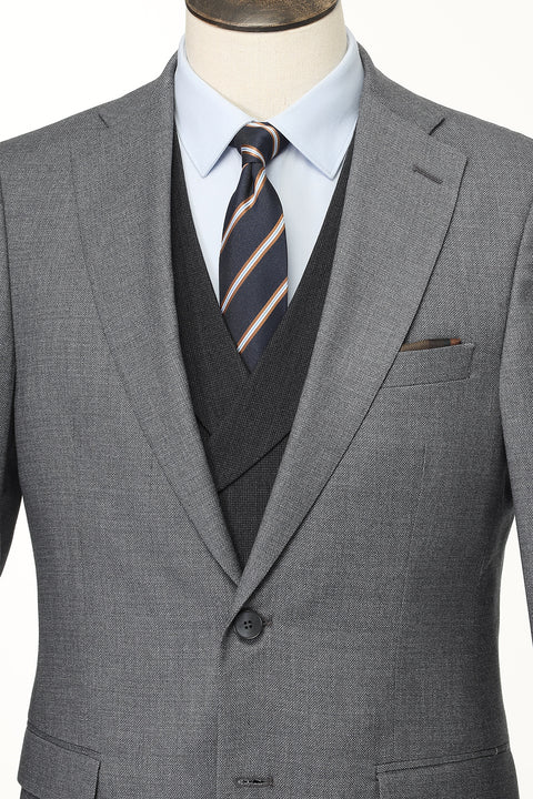 Slim Fit Suit Gray