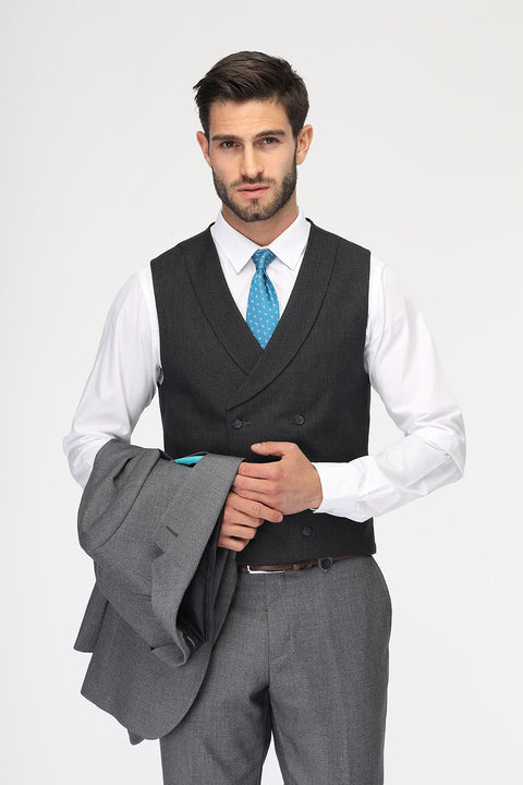 Slim Fit Suit Gray