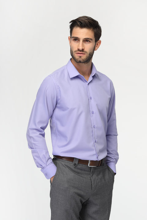 Classic Shirt Slim Fit Shirt Light Purple