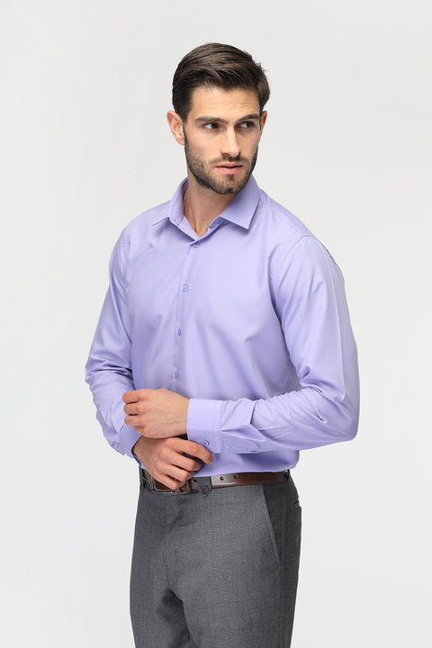 Classic Shirt Slim Fit Shirt Light Purple