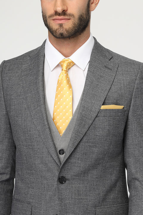 Slim Fit Suit Gray