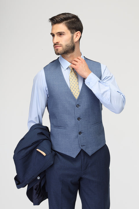 Slim Fit Suit Dark Blue