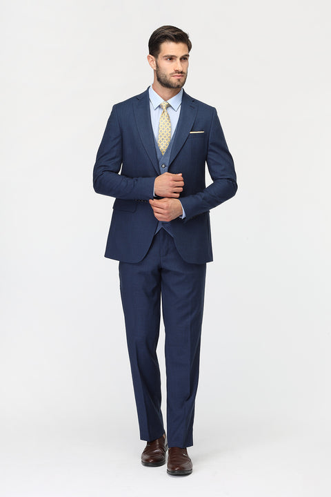 Slim Fit Suit Dark Blue
