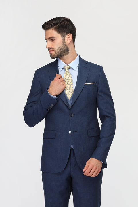 Slim Fit Suit Dark Blue