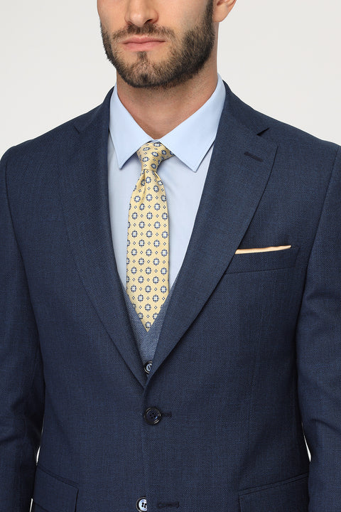 Slim Fit Suit Dark Blue