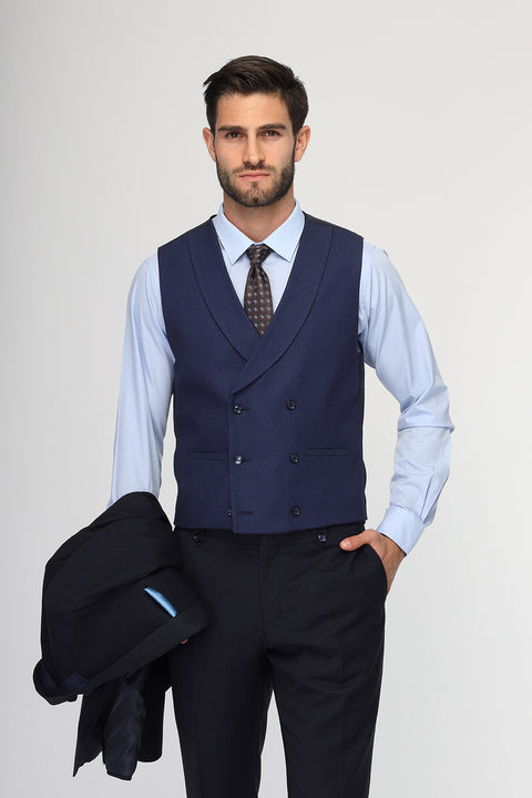 Slim Fit Suit Dark Blue