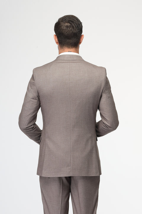 Slim Fit Suit Brown