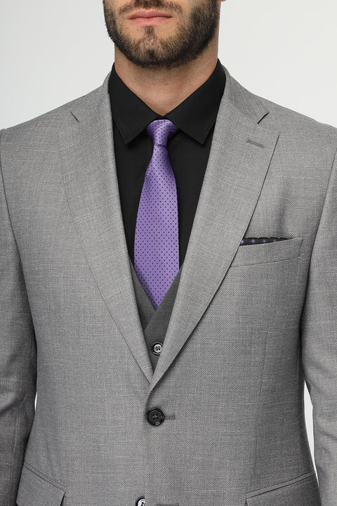 Slim Fit Suit Light Gray