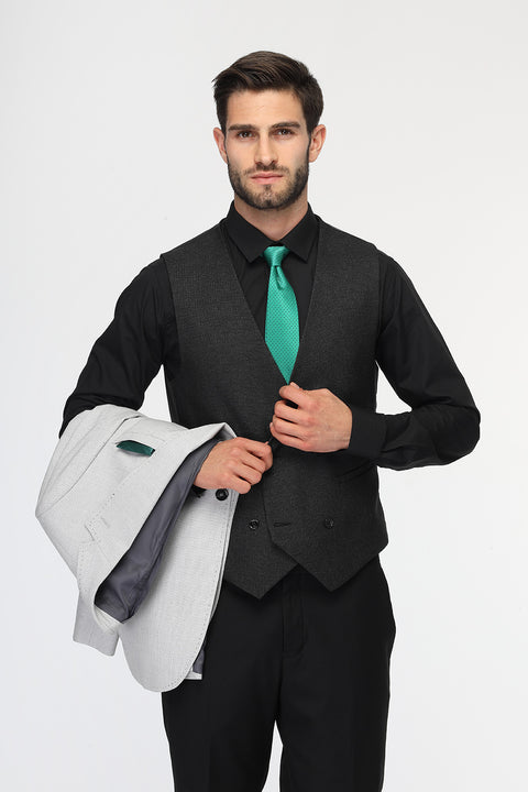 Slim Fit Suit Gray