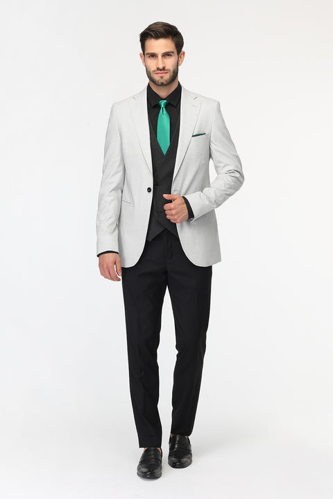 Slim Fit Suit Gray