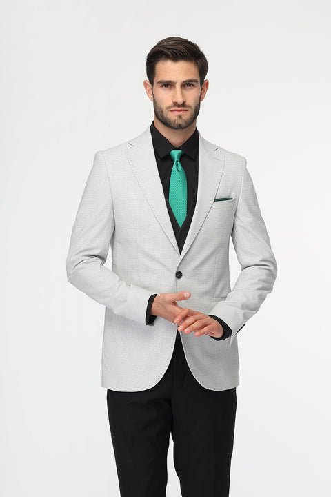 Slim Fit Suit Gray