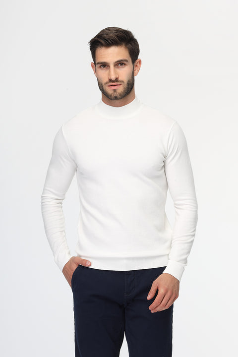 Slim Fit Pullover Off White