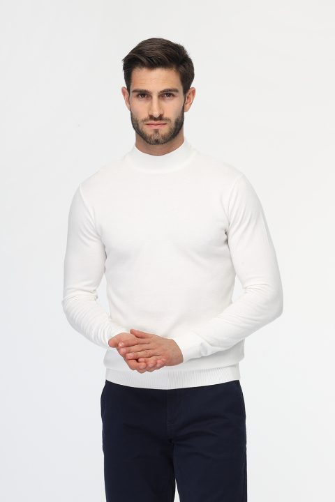 Slim Fit Pullover Off White
