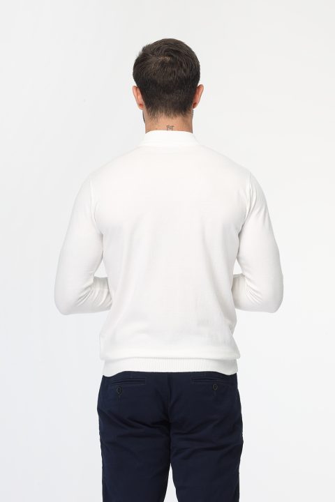 Slim Fit Pullover Off White