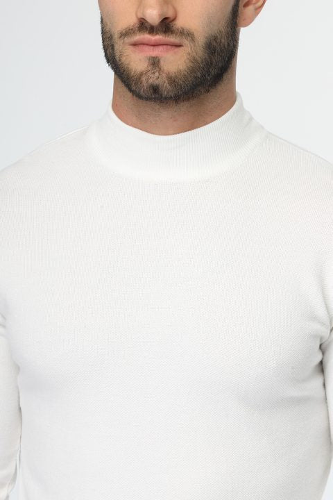Slim Fit Pullover Off White