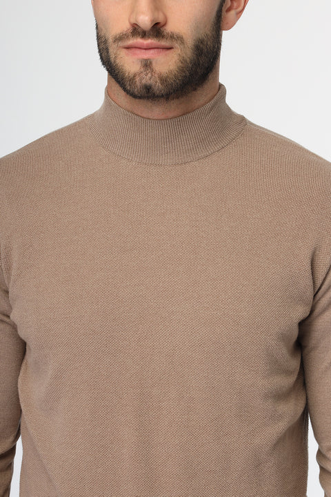 Slim Fit Pullover Beige